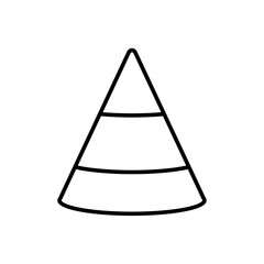 Birthday hat icon Vector logo set flat