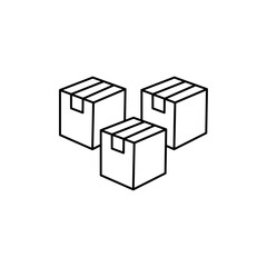 Box icon Vector logo set flat