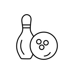 Bowling icon Vector logo set flat