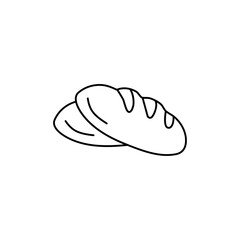Bread loaf icon Vector logo set flat