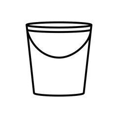 Bucket icon Vector logo set flat