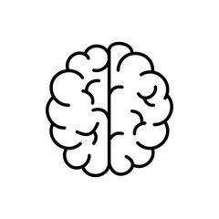Brain icon Vector logo set flat