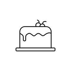 Cake icon Vector logo set flat