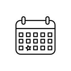 Calendar with event icon Vector logo set flat