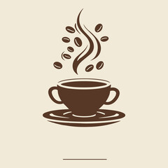 elegant illustration of cup of coffee