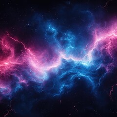 Ethereal Cosmic Nebula Pink and Blue Galactic Swirl