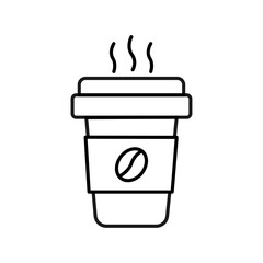 coffee cup icon Vector logo set flat