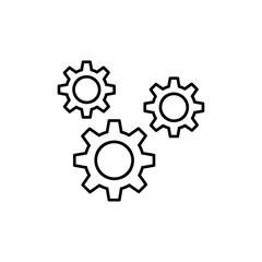 Cogwheel icon Vector logo set flat