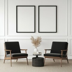 Modern Living Room Interior with Minimalist Furniture and Decor