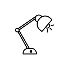 Desk lamp icon Vector logo set flat