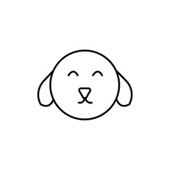 Dog icon Vector logo set flat