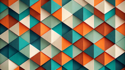Geometric duotone patterns in vibrant colors create modern design