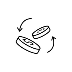 Exchange rate icon Vector logo set flat