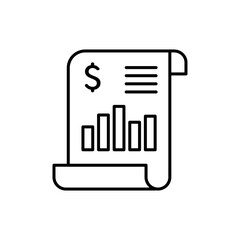 Financial report icon Vector logo set flat