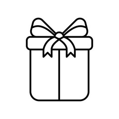 Gift box icon Vector logo set flat