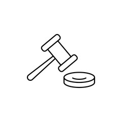 Gavel icon Vector logo set flat