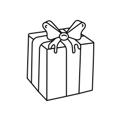 Gift icon Vector logo set flat