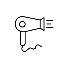 Hair dryer icon Vector logo set flat