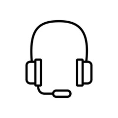 Headset icon Vector logo set flat