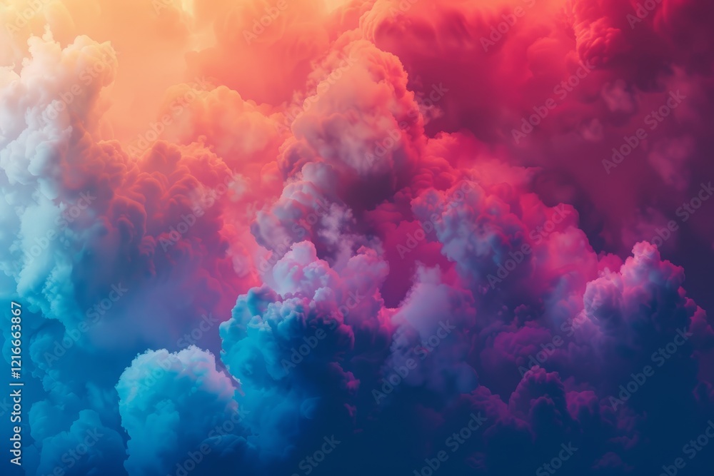 Poster abstract representation of cloud computing with a glowing cloud symbol composed of data and surround