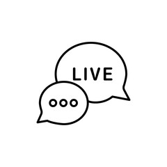 Live chat icon Vector logo set flat