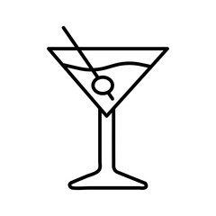 Martini glass icon Vector logo set flat