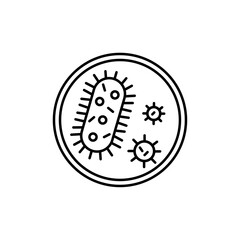Microorganism icon Vector logo set flat