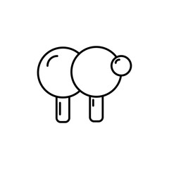 Ping pong icon Vector logo set flat