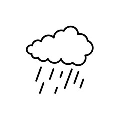 Rain icon Vector logo set flat