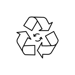 Recycling icon Vector logo set flat