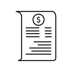 Receipt icon Vector logo set flat