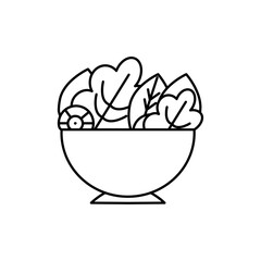 Salad icon Vector logo set flat
