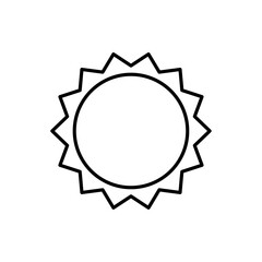 Sun icon Vector logo set flat