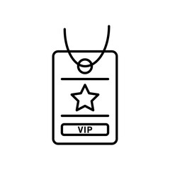 VIP pass icon Vector logo set flat