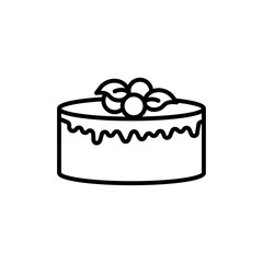 Wedding cake icon Vector logo set flat