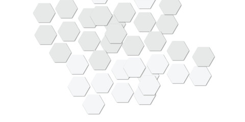 Abstract technology white and grey geometric hexagon on transparent concept design honeycomb shape vector. 