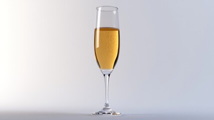 Sparkling wine glass, celebration, studio, light background, festive