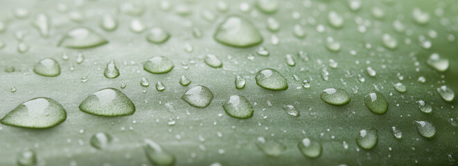 Morning dew clings to fresh aloe leaves, highlighting nature\'s beauty in a tranquil setting