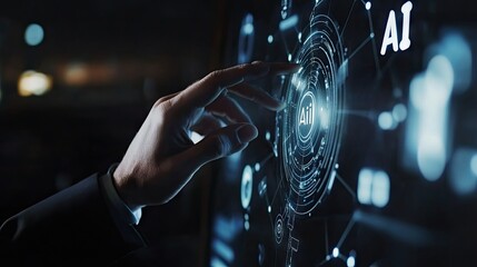 Fototapeta premium Exploring the AI Interface: A Futuristic Technological Advancement