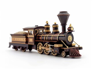 Obraz premium Vintage Wooden Train Model - Detailed Design