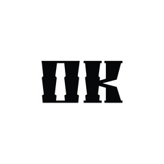 Fototapeta premium OK monogram logo design letter text name symbol monochrome logotype alphabet character simple logo