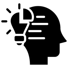 Reasoning Icon Black Solid