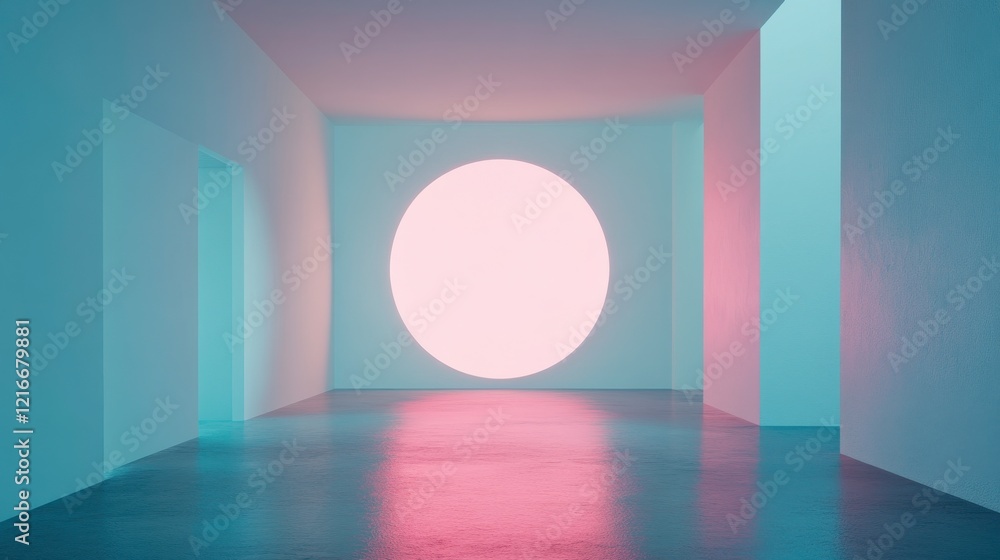 Poster Abstract Bright Space with Visual Design Elements