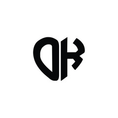 OK monogram logo design letter text name symbol monochrome logotype alphabet character simple logo