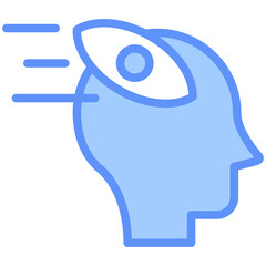 Intuition Icon Outline Blue