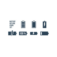 Battery Related Vector icons set as Car Charge Station, Recycle, Phone Charging, Battery Life Time and more.