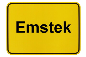 Illustration eines Ortsschildes der Gemeinde Emstek in Niedersachsen