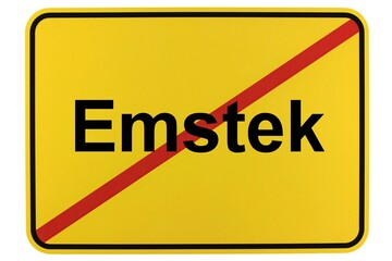 Illustration eines Ortsschildes der Gemeinde Emstek in Niedersachsen