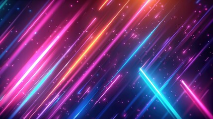 Obraz premium A vibrant abstract background with colorful light streaks and sparkles.