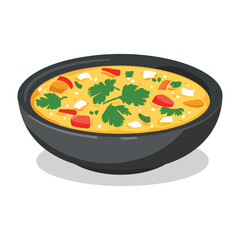 Vegetable Soup Bowl Illustration